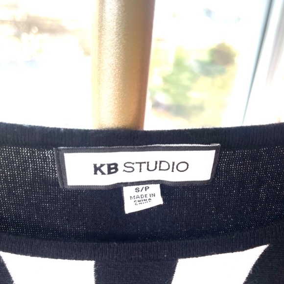 KB Sudio Black & White Striped Top - Picture 3 of 3